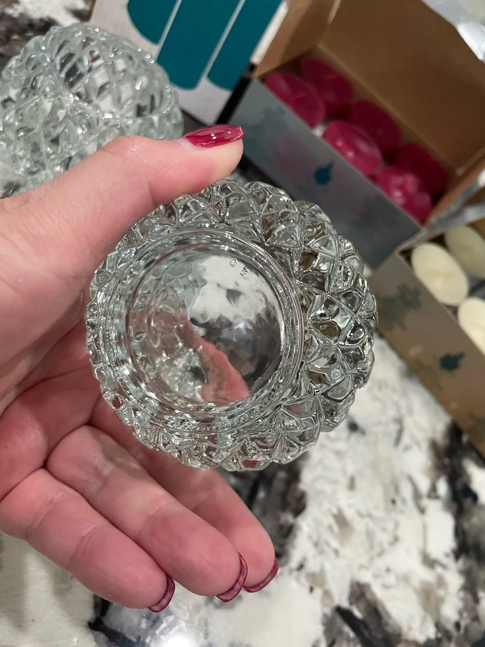 PartyLite Rockport Tealight Votive Crystal Candle Holders w/24 Votive Candles